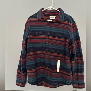 NWT Goodfellow & Co Striped Navy Flannel